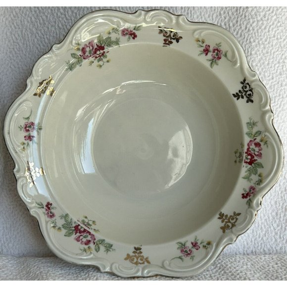 Vintage Serving Bowl Mitterteich Bavaria c1931-1945 Wide Scalloped Edge VGUC - Picture 1 of 15
